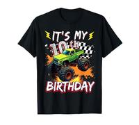 10 Year Old Boys Monster Truck It's My 10th Birthday Party T-Shirt