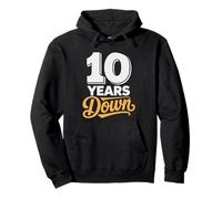 10 Years Down Forever Go Couple 10th Anniversary Ten Decade Sweat à Capuche