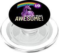 10 Years of Being Awesome Licorne Party Party Girls 10 Ans PopSockets PopGrip pour MagSafe
