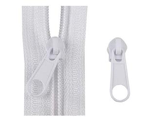 10 Zipper curseur pour fermeture éclair Sans Fin 3 mm spirale # 101 Blanc