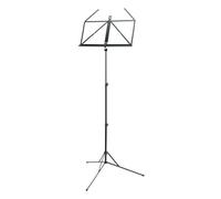 K&M 101 Pupitre à musique couleur nickel - Pupitre à musique extensible 65 - 122 mm - Tablette à musique pliable, trépied métallique pliable