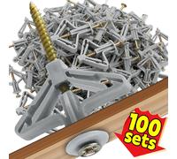 100/10 ensembles de chevilles pour plaques de plâtre avec vis de fixation, vis d'expansion autoperceuses, kits d'ancrage pour cloisons sèches, outils de quincaillerie Type-B