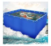 100 * 100 * 100cm,Bassin À Poissons en Toile, Bassin Hors Sol, Portable, Pliable, Grande Piscine D'aquaculture pour L'élevage De Carpes Koï et L'irrigation du Jardin (sans Cadre Inclus)
