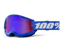 100% Strata 2 Goggle Blue / Mirror Red/Blue Lens