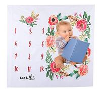 100 * 100CM Couverture mensuelle de couverture mensuelle pour bébé garçons filles fleur photographie toile de fond couverture Baby Souvenirs Baby Souvenirs Baby Souvenirs