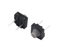 【100-10PCS】 8x8x5MM 2PIN G77 Silicone conducteur Silencieux Tactile Tact Bouton Poussoir Micro Interrupteur Auto-réinitialisable(100PCS)