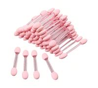 100/20/50 pièces Pinceau d'art pour les ongles à double face rose chrome noir, pinceau multifonctionnel pour les ongles, applicateur d'éponge de poudre pour les ongles, bâtonnets, fournitures pour les