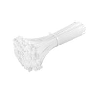 100/200/300/400/600/800/1000/1200/1500 pièces attache de câble autobloquant en plastique Nylon blanc réglable attaches cordon anneau fixation for le bureau à domicile(White 2.5x200mm,600Pcs)