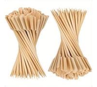 100/200/300/50/10 pièces Set de brochettes en bambou, convient pour usage domestique, restaurant, marché nocturne, activités extérieures, boutique de fruits, lavables et réutilisables, fournitures sco