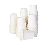 100/200/500/1000/2000/3000 Pièces Gobelets en Papier biodégradables écologiques 200 ML jetables pour Eau Chaude Froide (100)
