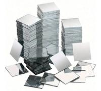 100/200/500/1000 pièces, Carré/Rond Mini Carrelage Miroir en Verre de 2 cm, Carrelage Mosaïque Miroir Acrylique, Autocollants Muraux Géométriques Autoadhésifs pour Décoration de Maison, Chambre à Couc