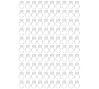 100/200/500 pièces anneaux d'encre de tatouage tasse jetable de Pigment de tatouage pour l'encre de tatouage et la colle d'extension de cils(100pcs)