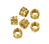 100/200/500 Pièces Écrou Moleté M1 .4 .6 .7 D'insertion En Laiton Double Filetage Sergé D'encastrement Mini for Imprimante 3D Voron(QTY 100pcs,M1.7x2x2.5mm)