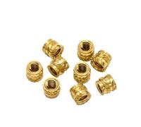 100/200/500 Pièces Écrou Moleté M1M1.4M1.6M1.7 Insertion En Laiton Double Filetage Sergé for Imprimante 3D(QTY 100pcs,M1.4x1.5x2.3mm)
