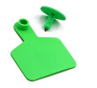 100/200 PCS Étiquettes d'oreille vierges pour bovins TPU Identification vierge des animaux de bétail Bovins Moutons Chèvre Cochon (3,94 × 2,95 pouces ou 2,8 × 2,36 pouces) vert large100pcs