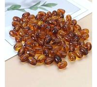 100/200 pièces Perles de rocaille ovales vintage ambre tie-dye pour bracelets, colliers, espaceurs, accessoires de bijouterie DIY 100 pièces,200 piècesPMMA