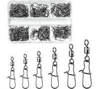 100/200pcs High Strength Fishing Swivels Ball Bearing Swivels With Stainless Steel Swivels For Freshwater And Sea Water 6# 7# 8# 10# 12# 14#