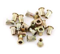 100 / 20Pcs M3-M12 Acier au Carbone Fileté Plat Rivet écrou Bride Rivnut Attache Nutsert(M3/100pcs)