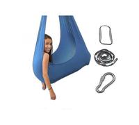(100*280CM, Blue) Aerial Yoga Therapy Swing Set & Hammock Kit For Flexibility & Pain Relief