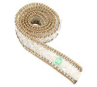 100 * 2cm Ruban Diamant Ruban, Rouleau Diamant Maille Étincelle Petit Diamant pour Mariage Décoration d'anniversaire, Art Craft Projets (#1)