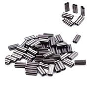 100/300 Pcs Double Barrel Crimp Sleeve Double en Cuivre Connecteur de Pêche Connecteur de Ligne de Pêche en Mer ou l’Eau Douce (ID(mm) 1.5--100pcs)