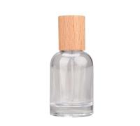 100-30ML Bouteille de parfum réutilisable Verre portable Spray liquide Distributeur d'échantillons vides Conteneurs cosmétiques Atomiseur(50ml-bois)