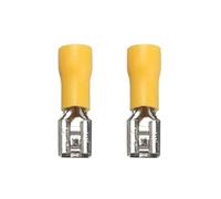 100/50/10 cosses femelles à sertir isolées de 2,8 mm, 4,8 mm et 6,3 mm for câbles électriques(6.3mm yellow Female,10pcs)