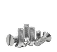 100/50/20/10 pièces Métrique 304 Vis À Fente Fraisée En Acier inoxydable M1.2 .6 M2 .5 M3 M4 M5 M6 M8 M10 Boulon Tête Plate Fendue(45mm,M4 (50pcs))
