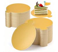 100/50/30/10 pièces Mini bases rondes en papier doré pour gâteaux, caissettes à cupcakes en papier jetables, convient pour mariage, anniversaire, présentation de desserts, planche à pâtisserie, résist