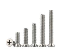 100/50/40/30/20/10 pièces 304 acier inoxydable allonger croix vis à tête fraisée tête plate Machine dent petit boulon M4, M5(160mm (10Pcs),M5)