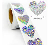 100-500 Pièces Merci Autocollants Nouveaux Roulant Merci Autocollants Pour Emballage D'Affaires Fait À La Maison Amour En Forme De Coeur Autocollant.Tz305-(1)-100Pcs.