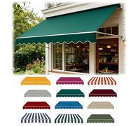 100-700cm Tissu De Rechange pour Store Banne Manuel Remplacements De Tissu Imperméable，Balcon, Robuste, Imperméable Et Résistant Aux UV(K,18x10FT/550x300cm)