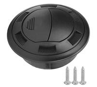 100/75mm Tableau de Bord Climatisation Déflecteur Côté Toit Air Noir Vent Sortie Mont Ronde Persiennes Dash Vent D'échappement Grille pour RV Remorque RV Bateaux Yacht