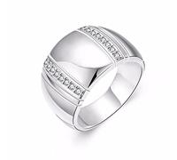 100% 925 argent Sterling femme homme bague cristal mariage fiançailles en gros mode bagues bijoux fins