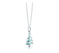 100% 925 Argent Sterling Or Rose Amour Collier Fleur Rime série pavé Diamant Fleur Pendentif Collier