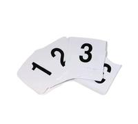 100 * 95mm magasin de boissons numéro numérique carte siège signe bureau plaque d'étiquette signalisation PVC Table restaurant étiquettes série en plastique(1-100 white)