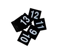 100 * 95mm magasin de boissons numéro numérique carte siège signe bureau plaque d'étiquette signalisation PVC Table restaurant étiquettes série en plastique(1-50 black)