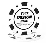 100 à 1000 jetons de poker personnalisés pour 9 couleurs, jetons de boisson imprimés en couleur avec texte d'image du logo, jetons personnalisés pour bar, fête, logo d'entreprise et promotions (blanc)