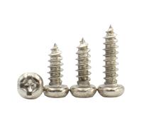 100 à 500 vis autotaraudeuses tête ronde cruciforme en acier au carbone nickelé M1 .2 .4 .7 M2 .3 .6 M3(3.5mm,M1.2 (500pcs))