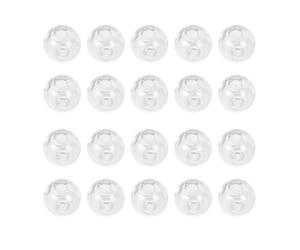 100 Accessoire Boule de Verre Creuse Transparente à Trou Droit