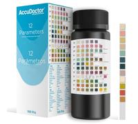 100 Accudoctor Bandelettes de Santé Test 12 indicateurs | Test de Bandelettes de Santé 12 paramètres avec carte couleur - Résultats rapides et précis