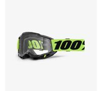 100% Masque cross Accuri 2 Vert - Verre clair (CAT0) Jaune néon