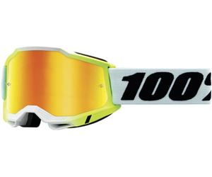 100% Accuri 2 Dunder Lunettes de motocross, Blanc/Noir, Taille S
