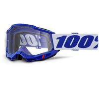 100% Accuri II Essential Lunettes de motocross, blanc-bleu pour homme