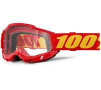 100% Accuri II Essential Lunettes de motocross, rouge/jaune