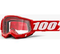 100% Accuri II OTG Essential Lunettes de motocross, Rouge/Blanc