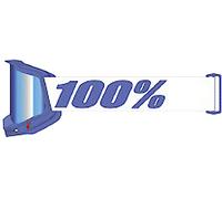 100% Accuri II V2 Chrome Essential Lunettes de motocross, blanc-bleu pour homme