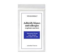 100 Adhésifs pour fixer aimants de 12 à 15 mm sur la peau - Pansements autocollants - Dimensions 50 mm - Hypoallergéniques blancs respirants - Collants pour tenir aimants - Adhésifs Vitalgomag