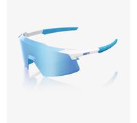 100% - Aerocraft Cat 3 - Lunettes vélo Matte White - HiPER® Blue Mirror Cat 3