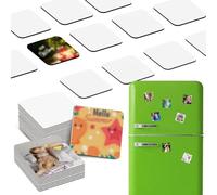 100 Aimants Vierges pour RéFrigéRateur, Sublimation Possible, Plusieurs Tailles, Autocollants MagnéTiques Personnalisables pour RéFrigéRateur, pour Maison, Bureau Cuisine Murs,Square 6.5CM